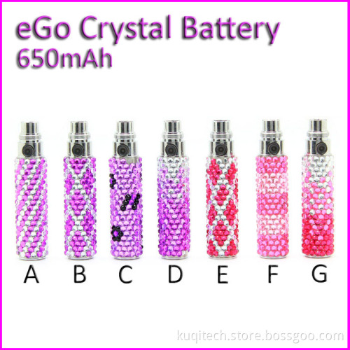 2013 Hottest EGO Diamond /Crystal Cell Battery for E-Cigar, EGO T Battery